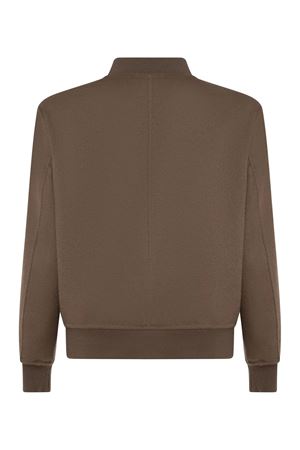 Brown stretch wool bomber jacket LOW BRAND | L1JFW25266837M041